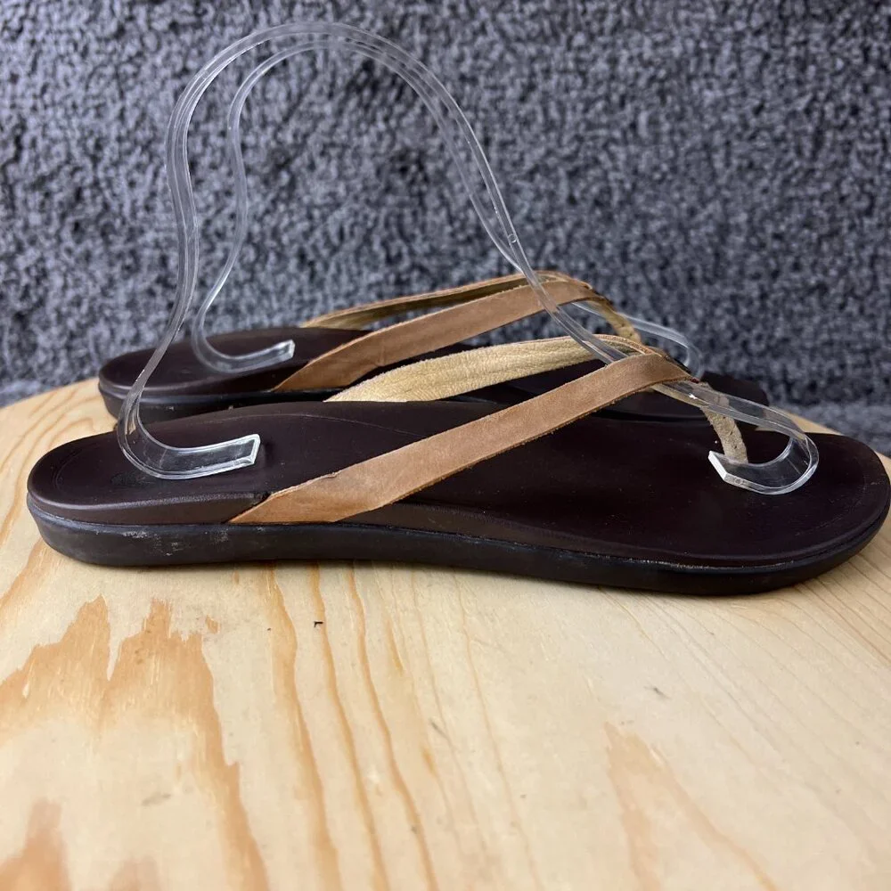 OluKai Brown Tan Sandals - Picture 5 of 9